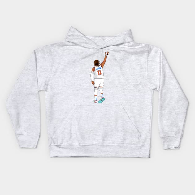 Jalen brunson Kids Hoodie by Qrstore